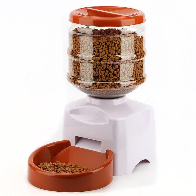 5.5L Automatic Pet Feeder With Voice Message Recording And LCD Screen